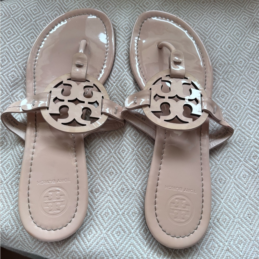 Tory Burch Women's Miller Pink Sandals Sz 8 - Picture 2 of 5
